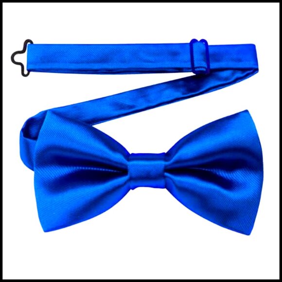 Silk Blend Pre-Tied Bow Tie Set with Pocket Square Cufflinks Classic Elegant - Picture 3 of 4